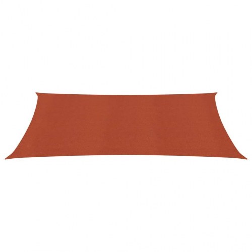 Solsejl 3 x 6 m 160 g/m² HDPE terrakotta
