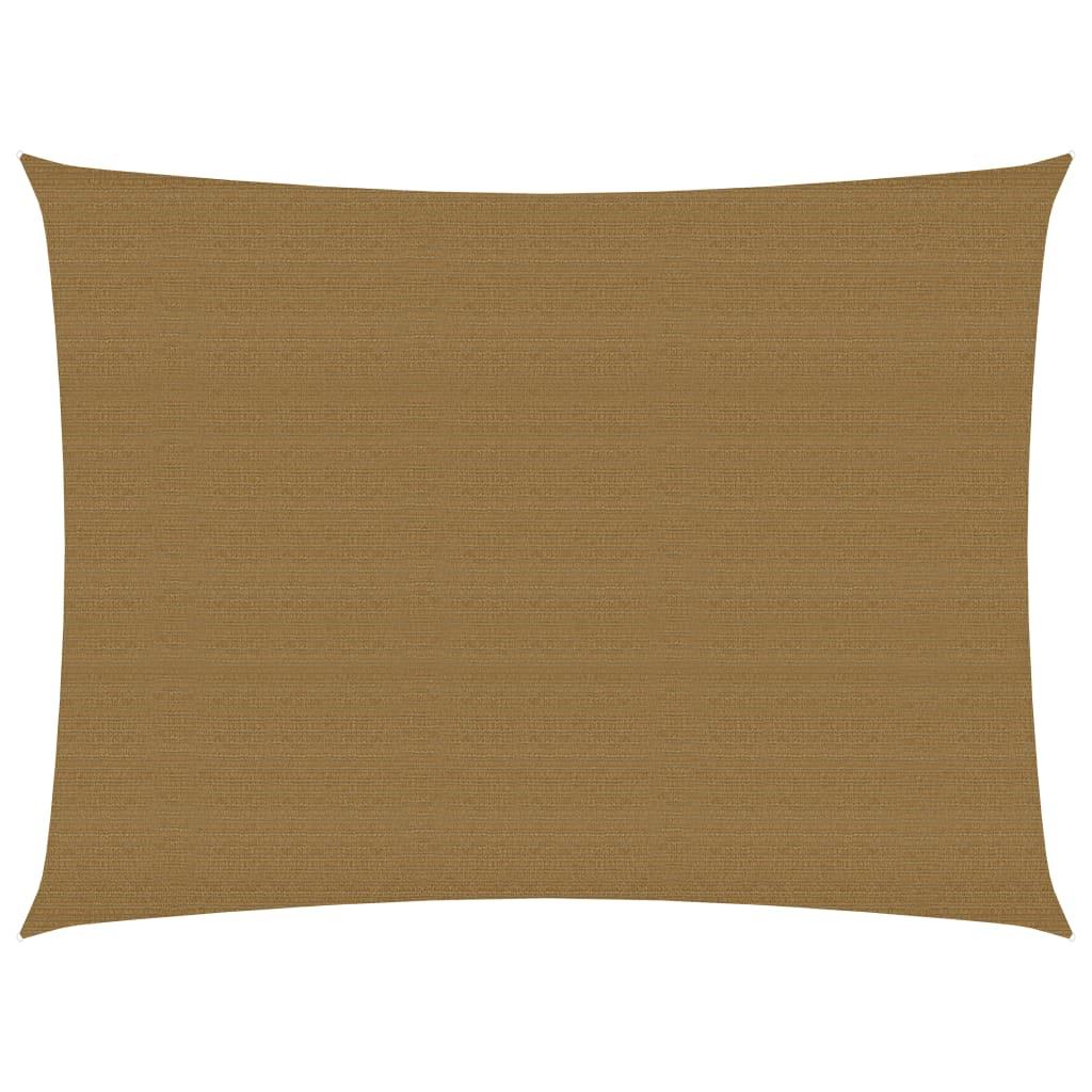 Solsejl 160 g/m² 6x7 m HDPE gråbrun