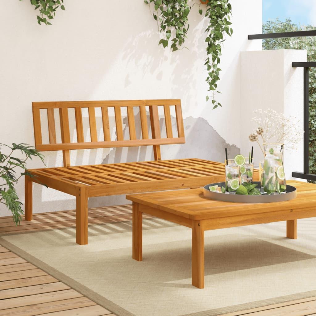 Midtermodul til pallesofa massivt akacietræ