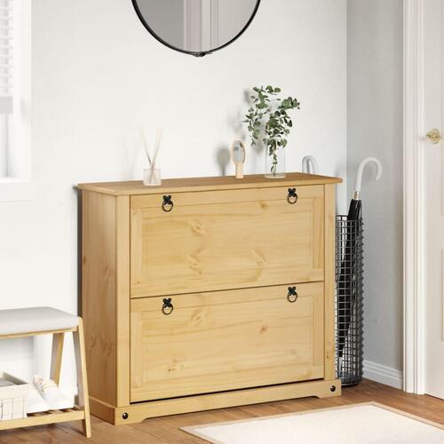 Skoskab Corona 99x32x85 cm massivt fyrretræ