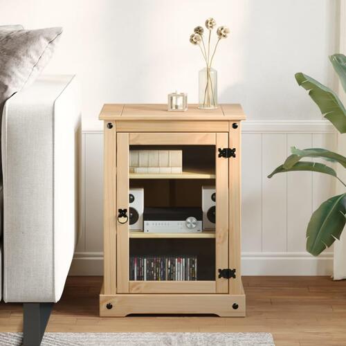 Hi-fi-skab Corona 60x50x82 cm massivt fyrretræ