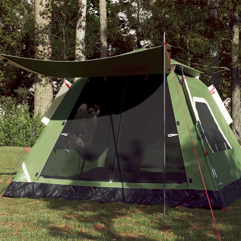 5 Personers Campingtelt Kuppel Quick Release Grøn