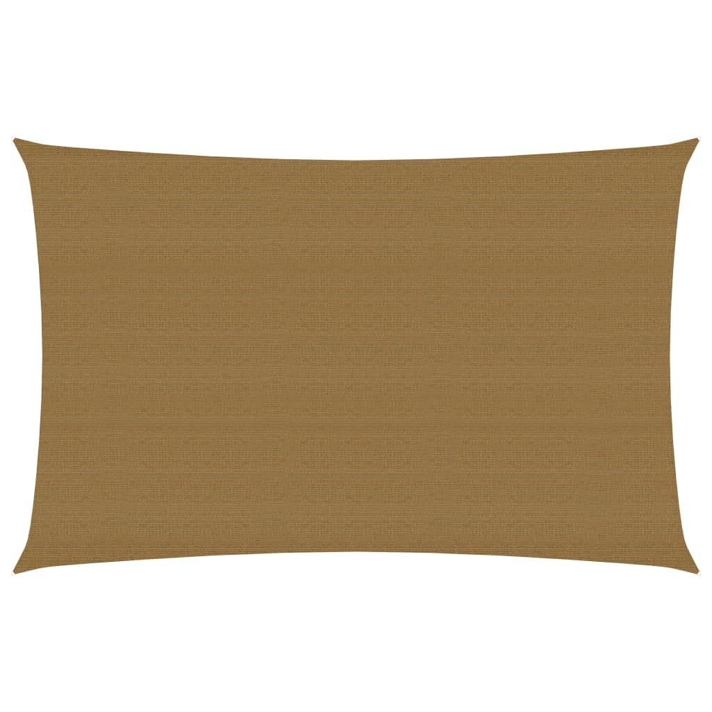 Solsejl 160 g/m² 5x7 m HDPE gråbrun