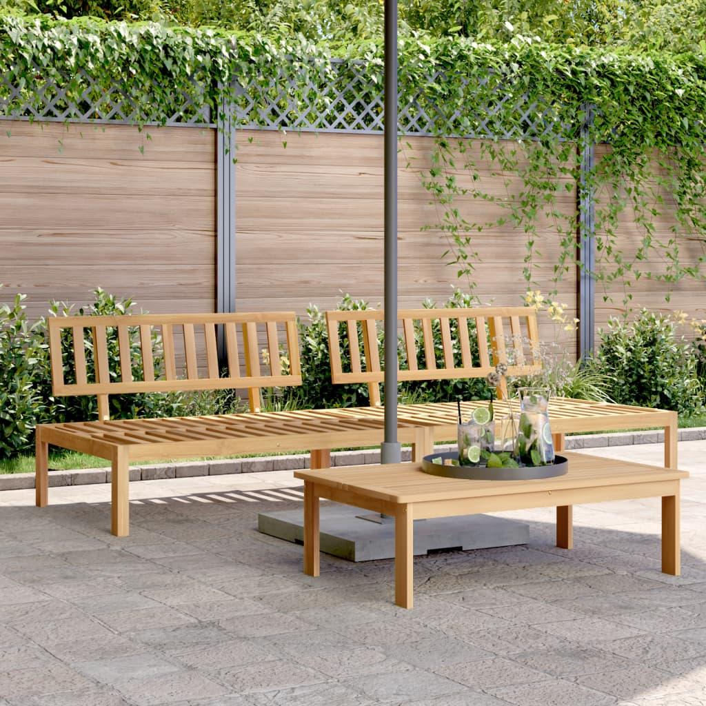 Midtermoduler 2 stk. til pallesofa massivt akacietræ