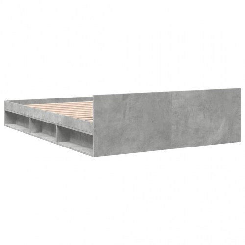 Sengeramme med skuffer 120 x 190 cm - betongrå