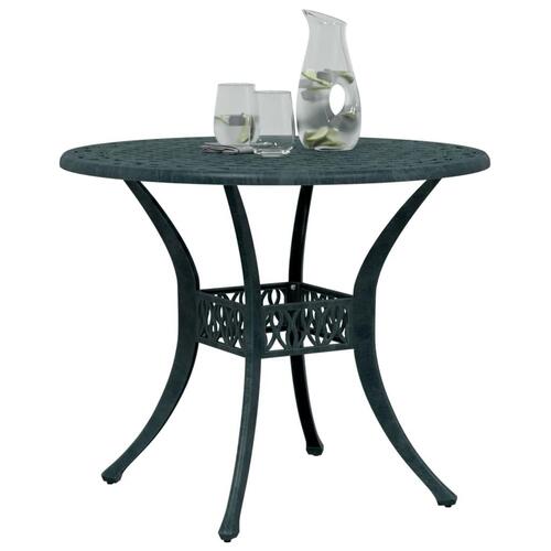 Havebord Ø90x75 cm støbt aluminium grøn