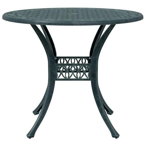 Havebord Ø90x75 cm støbt aluminium grøn