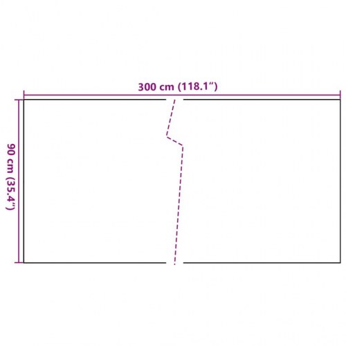 Altanafskærmning 300 × 90 cm i polyrattan - sort