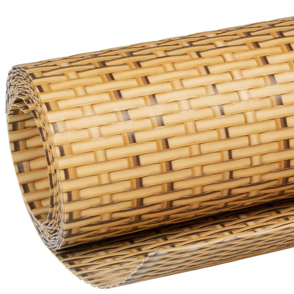 Altanafskærmning 300x80 cm polyrattan lysebrun
