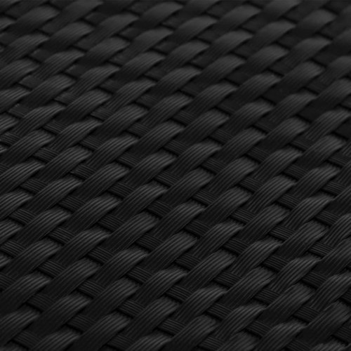 Altanafskærmning 500×100 cm i polyrattan - sort