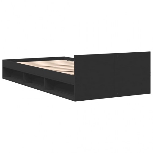 Sengeramme med skuffe 90 x 190 cm - sort