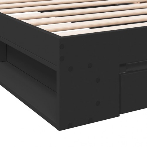 Sengeramme med skuffe 90 x 190 cm - sort