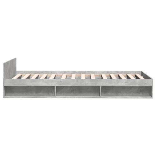 Sengeramme med skuffe 90x190 cm konstrueret træ betongrå