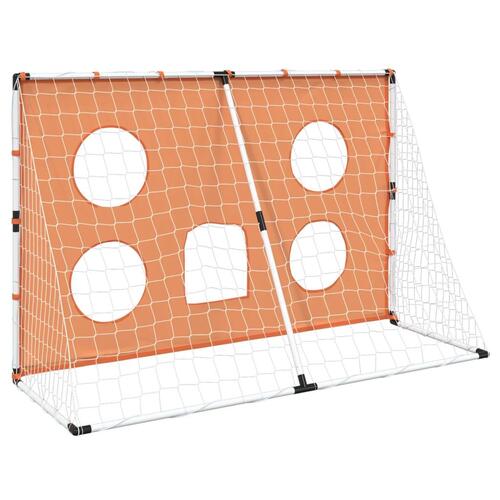 Fodboldmål 182x62x118 cm med præcisionsdug og bold