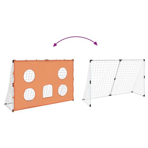 Fodboldmål 182x62x118 cm med præcisionsdug og bold