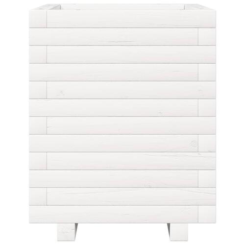 Plantekasse 40x40x49,5 cm massivt fyrretræ hvid