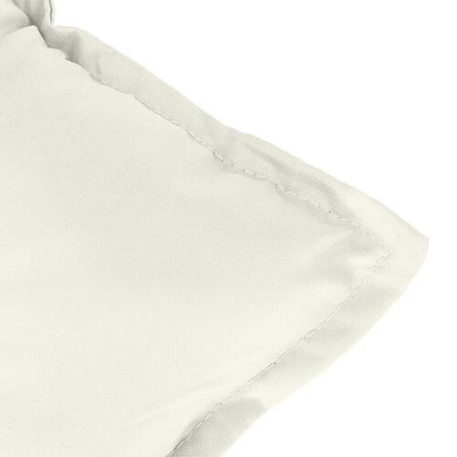 Stolehynder med lav ryg 6 stk. 100x50x7 cm stof cremefarvet