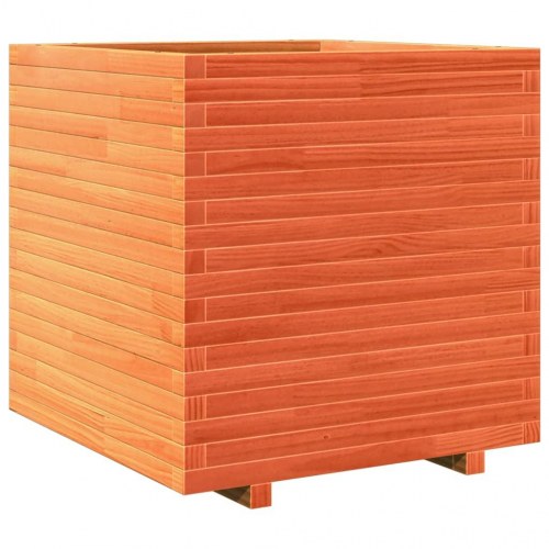 Plantekasse 70 x 70 x 72 cm i massivt fyrretræ - gyldenbrun