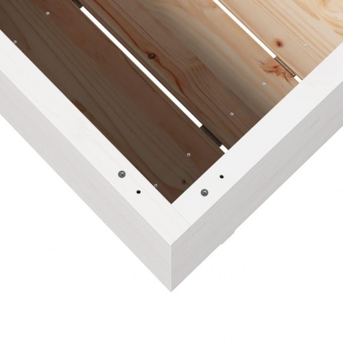 Plantekasse i massivt fyrretræ 90 x 60 x 72 cm - hvid