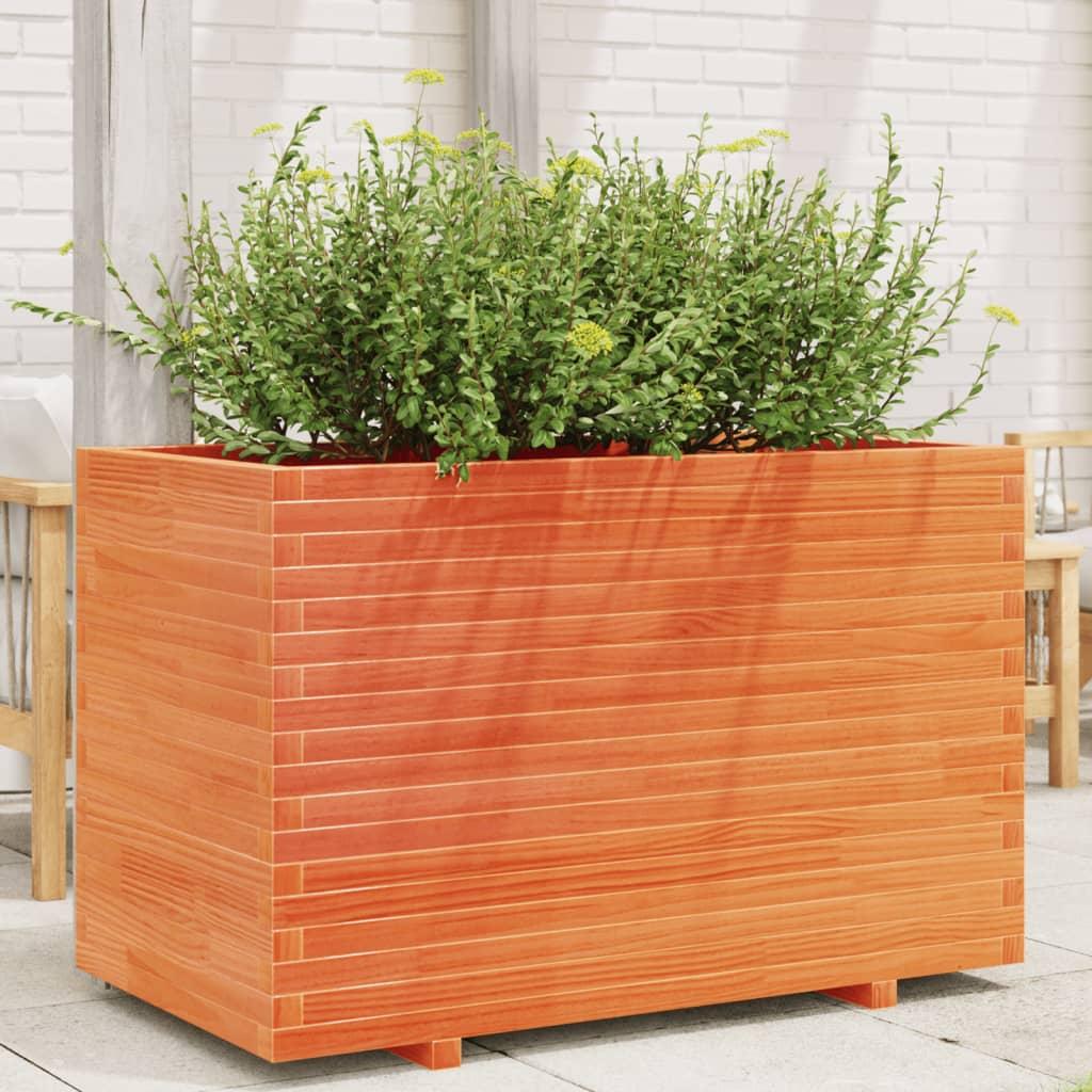 Plantekasse 110x60x72 Massivt Fyrretræ Gyldenbrun