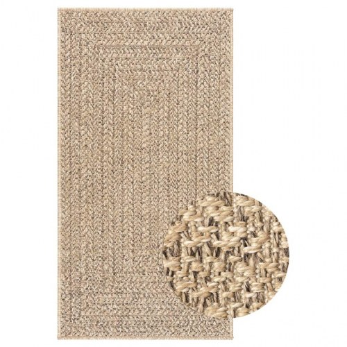 Gulvtæppe ZIZUR 60×110 cm - jute‑look til inde og ude