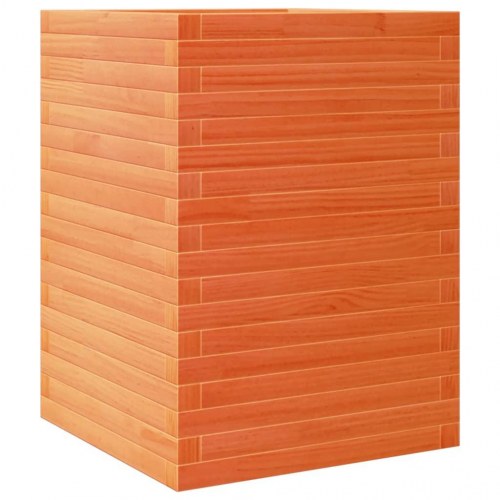 Plantekasse 50 x 50 x 68,5 cm i massivt fyrretræ - gyldenbrun