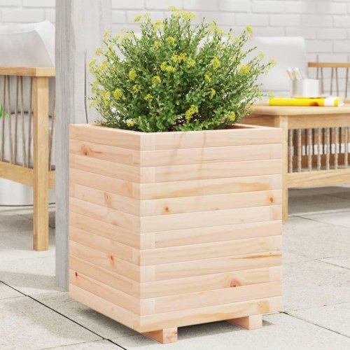 Plantekasse 40 x 40 x 49,5 cm i massivt fyrretræ