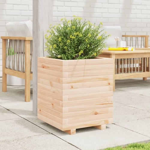 Plantekasse 40 x 40 x 49,5 cm i massivt fyrretræ
