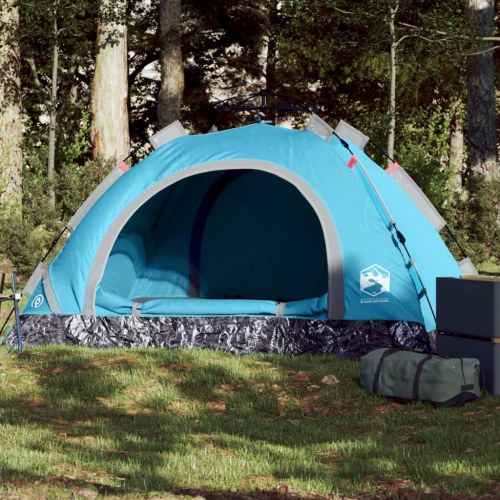 Campingtelt til 2 personer med quick-release - blå