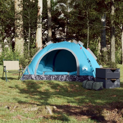 Campingtelt til 2 personer med quick-release - blå