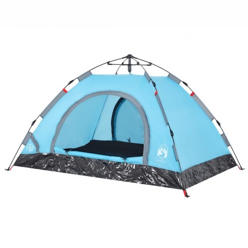 Campingtelt til 2 personer med quick-release - blå