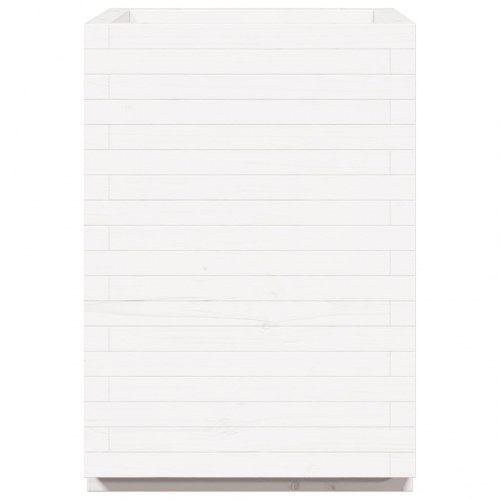 Plantekasse 50 x 50 x 72,5 cm i massivt fyrretræ - hvid