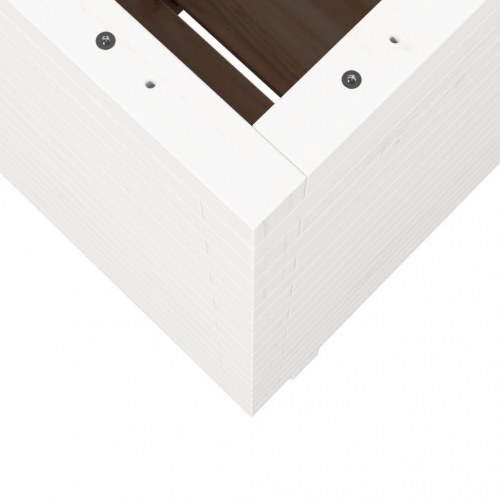 Plantekasse 50 x 50 x 72,5 cm i massivt fyrretræ - hvid