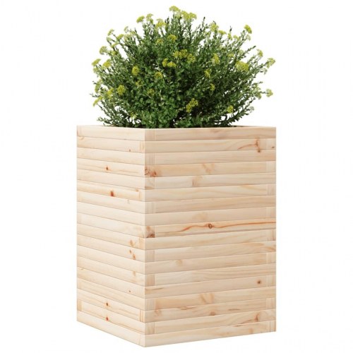 Plantekasse i massivt fyrretræ - 50 x 50 x 68,5 cm