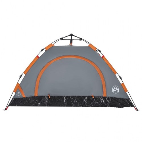 Campingtelt til 2 personer med quick-release - grå og orange