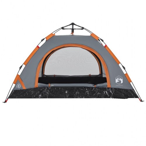 Campingtelt til 2 personer med quick-release - grå og orange