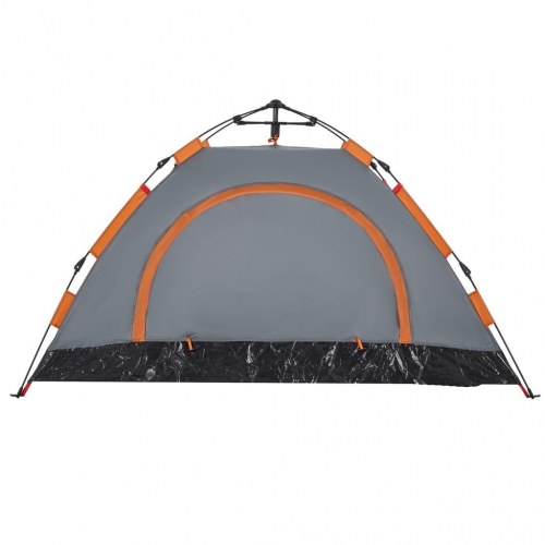 Campingtelt til 2 personer med quick-release - grå og orange