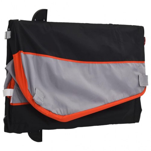 Cykelanhænger 45 kg - jern, sort/orange