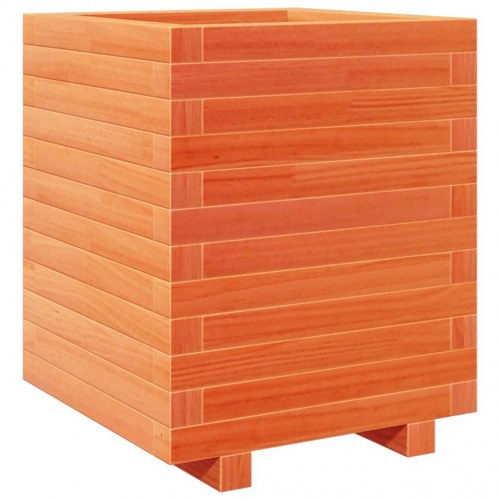 Plantekasse i massivt fyrretræ 40 x 40 x 49,5 cm - gyldenbrun