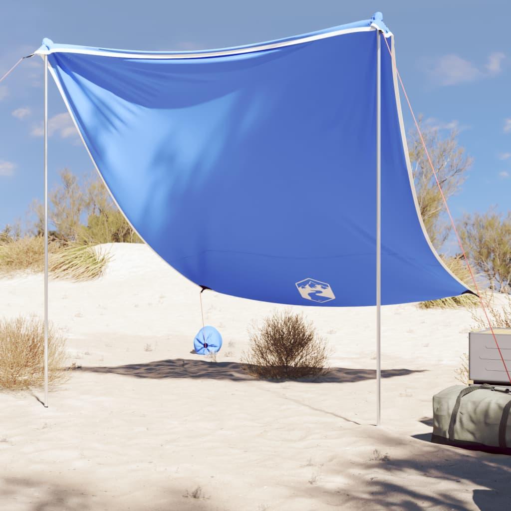 Strandbaldakin med sandankre 214 × 236 cm - blå