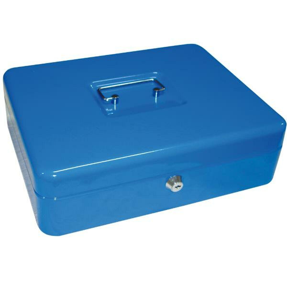 Pengeskab Q Connect Kf03327 Blå Metal 300 X 240 X 90 Mm