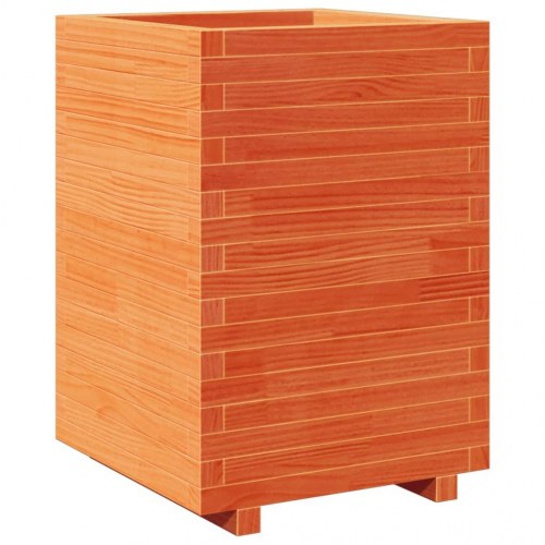 Plantekasse 50 x 50 x 72,5 cm i massivt fyrretræ - gyldenbrun