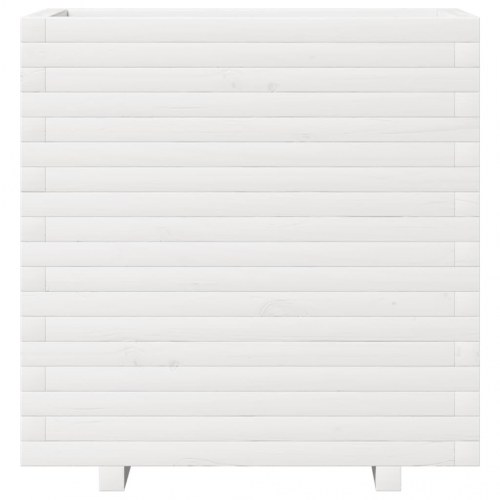 Plantekasse i massivt fyrretræ 70 x 40 x 72 cm - hvid