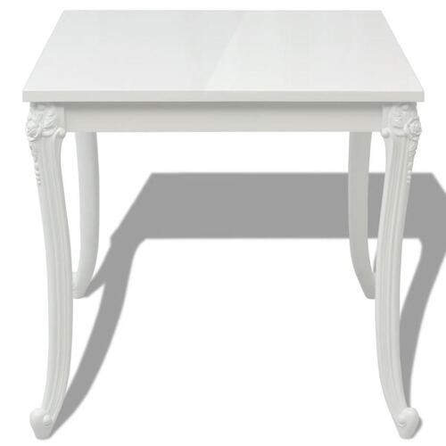 Sofabord 80 x 80 x 76 cm højglans hvid