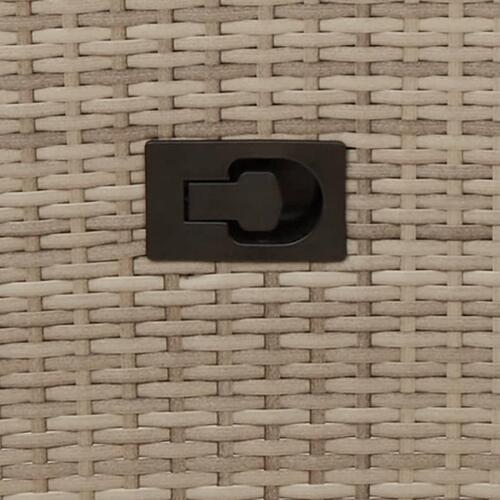 Havestole 2 stk. med lænefunktion og hynder polyrattan beige