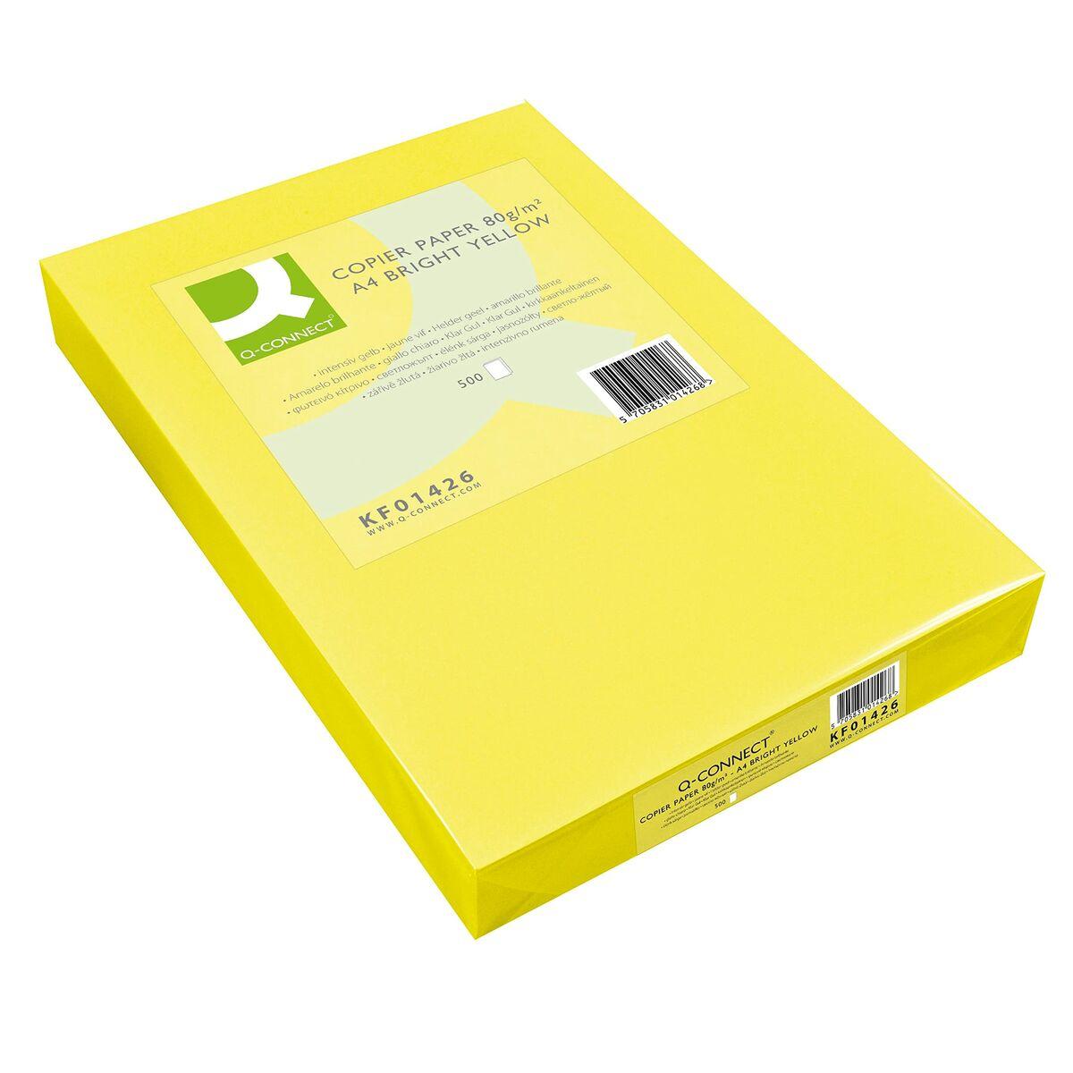 Printerpapir Q Connect Kf01426 Gul A4 500 Ark