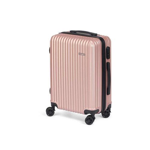 Håndbagage-kuffert HT-017-R, pink striber, 55 × 35 × 20 cm