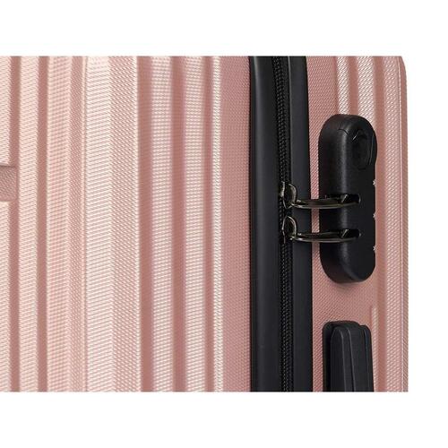 Håndbagage-kuffert HT-017-R, pink striber, 55 × 35 × 20 cm