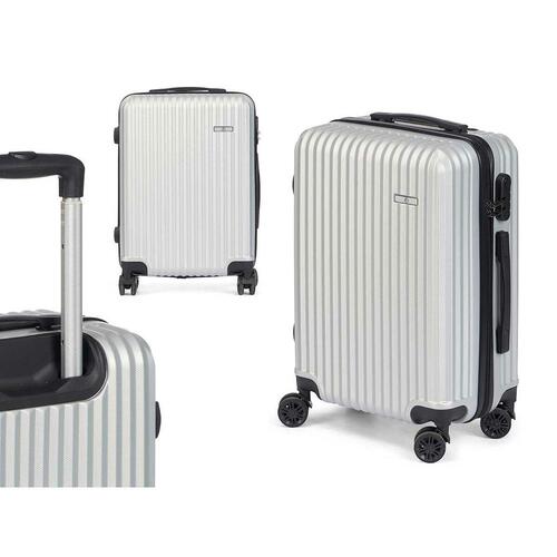 Håndbagage Lysegrå 38 x 57 x 23 cm Striber