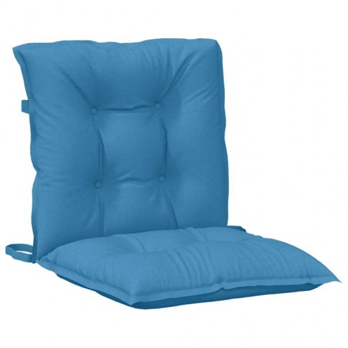 Stolehynder med lav ryg 2 stk - 100×50×7 cm, meleret blå